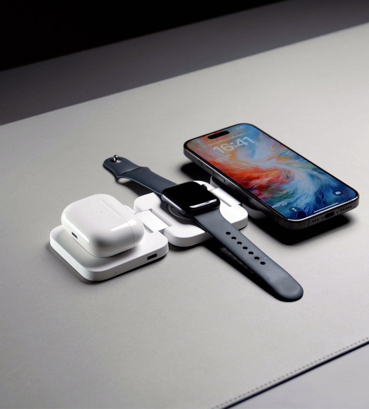 X55 3-in-1 MagSafe Foldable Charging Stand · White