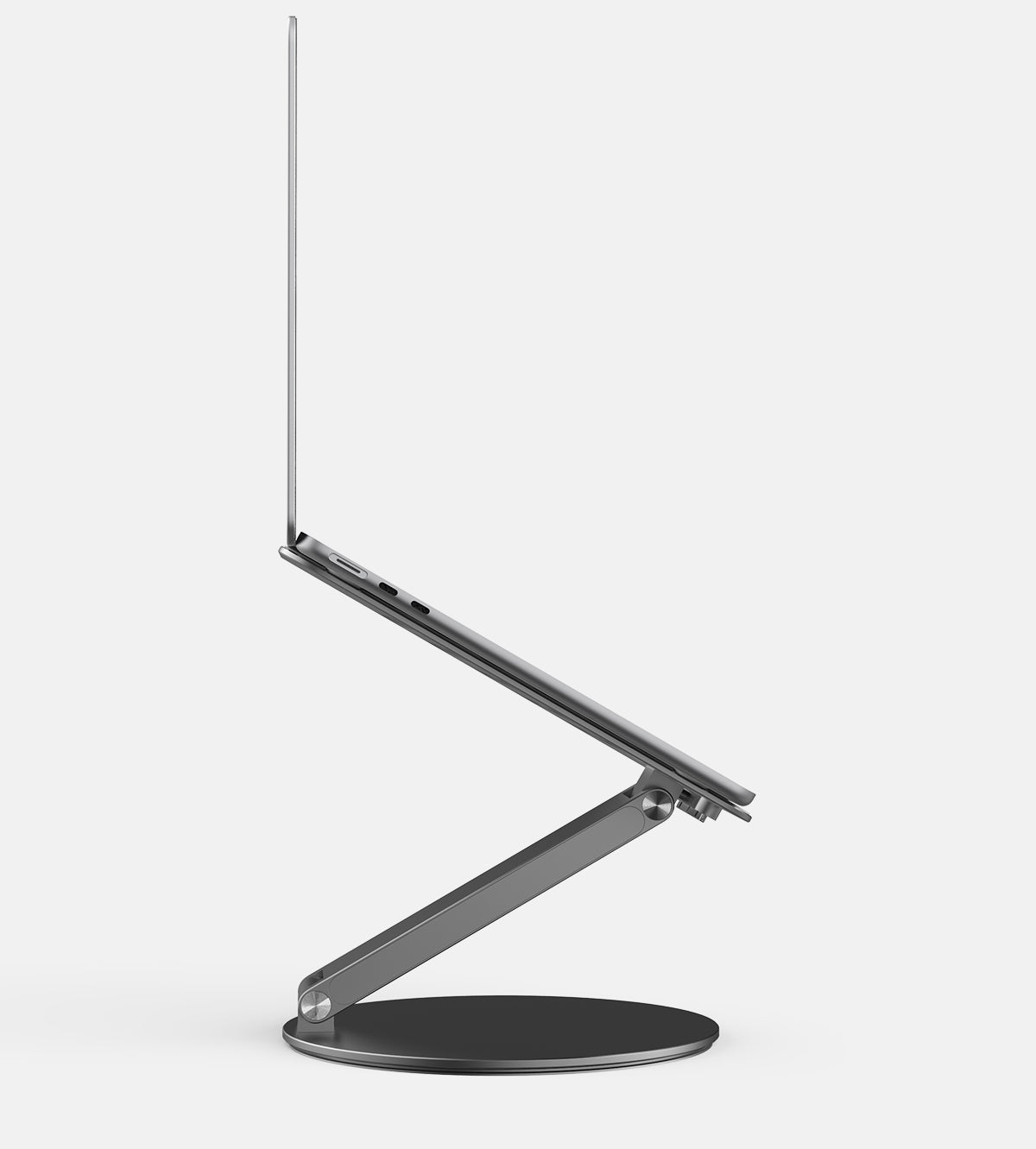 X53 Ergonomic Laptop Stand with Built-in 8-in-1 Hub · Gray