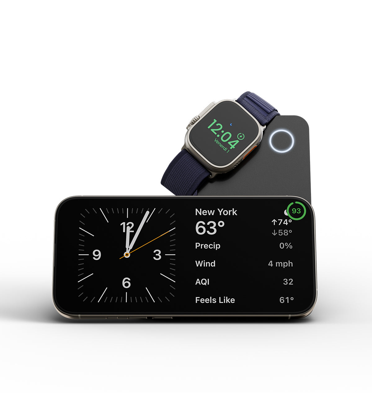 KUXIU K1 15W Fast Charging 3-in-1 MagSafe Power Bank - Black