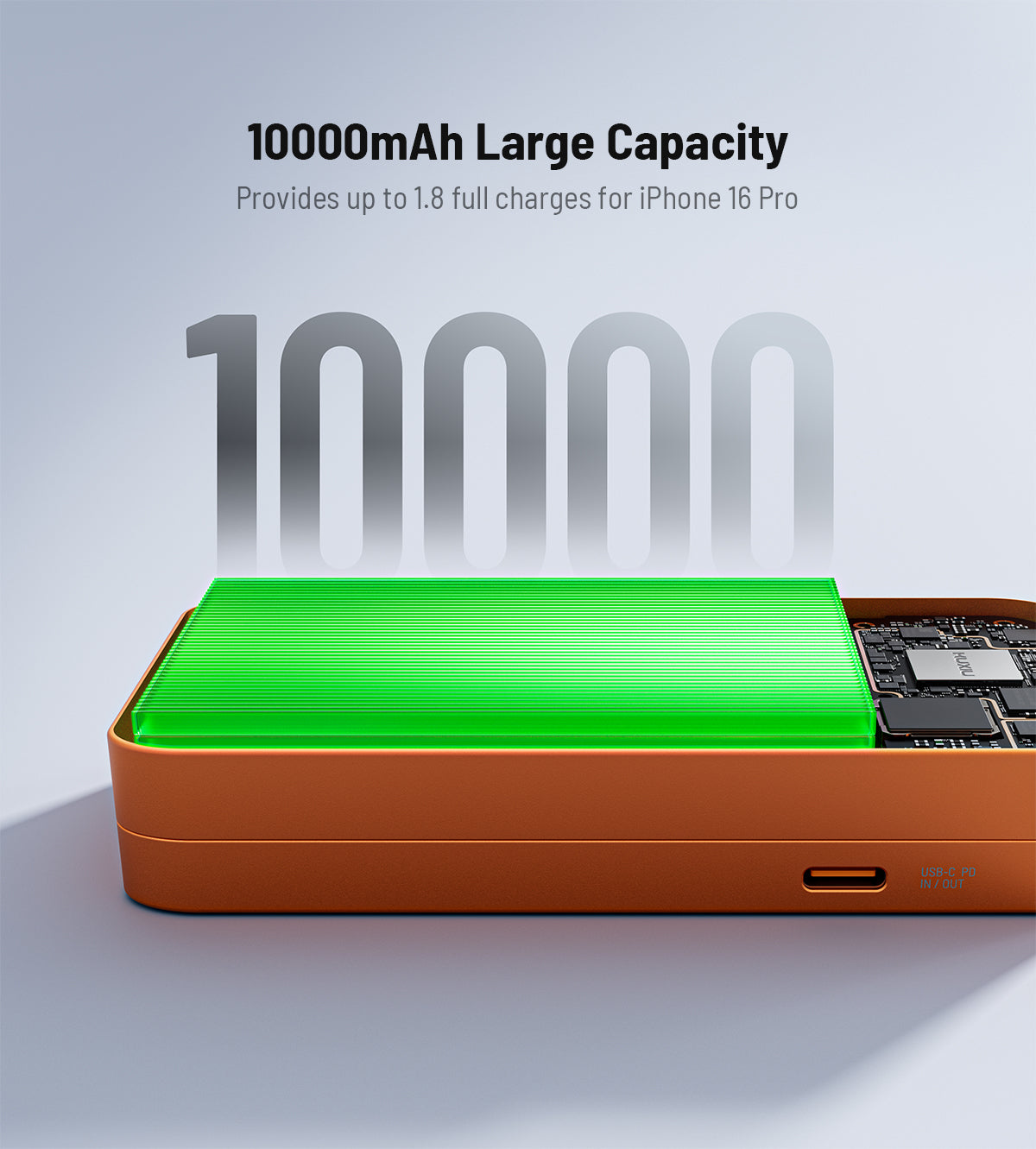 K1 Ultra Qi2.2 25W 3-in-1 MagSafe Wireless Power Bank · Cosmic Orange