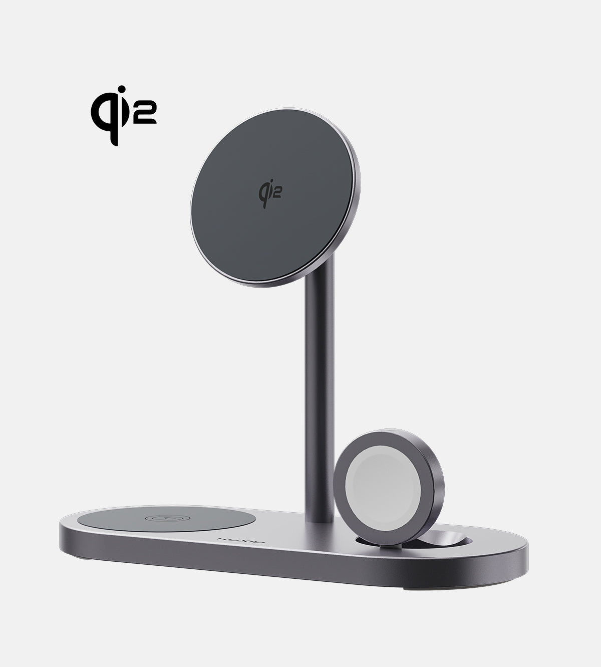 X23Q Qi2 Certified 3-in-1 MagSafe Charging Stand · Gray