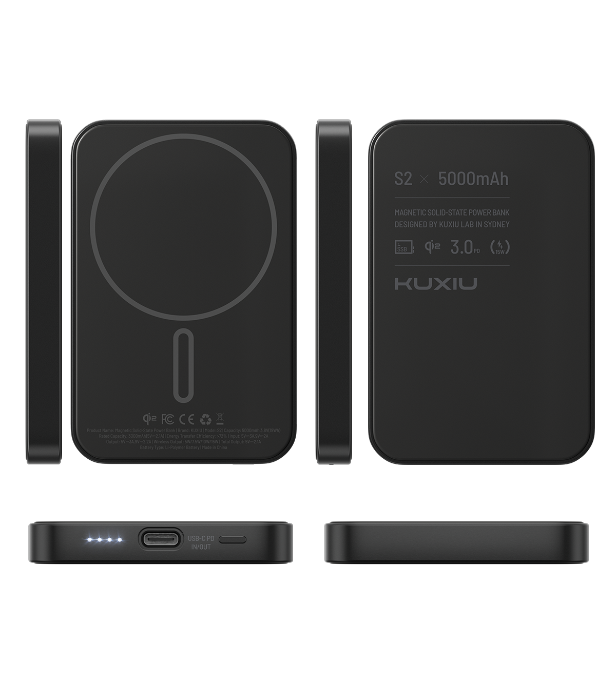 S2 Qi2-Certified MagSafe Solid-State Power Bank