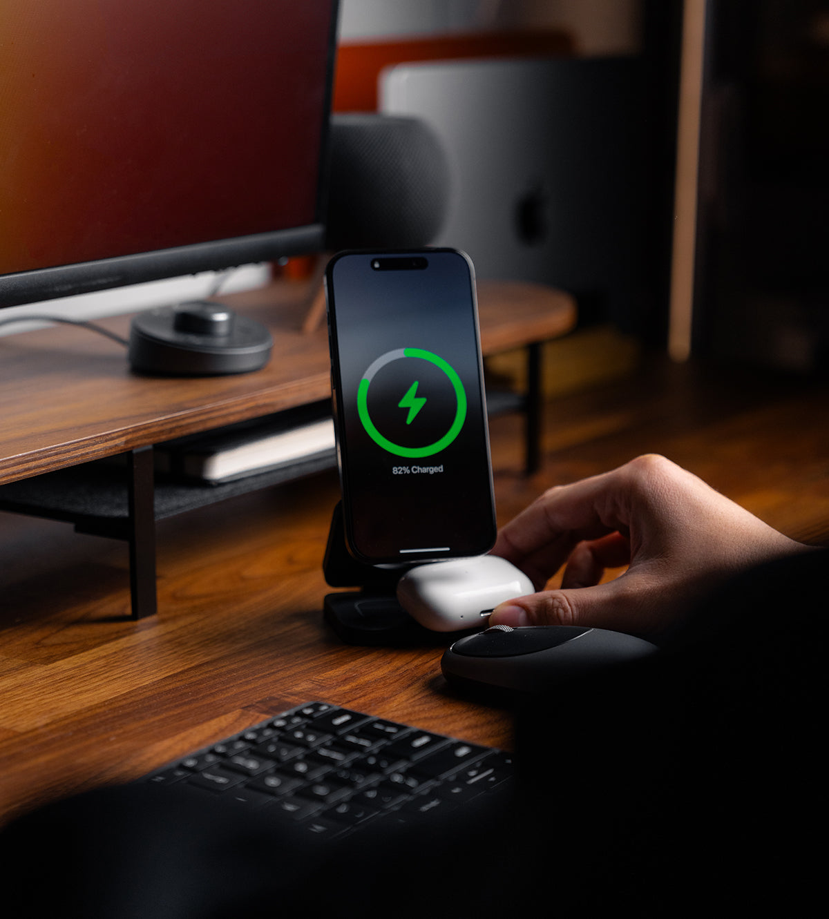 X55 3-in-1 MagSafe Foldable Charging Stand · Black