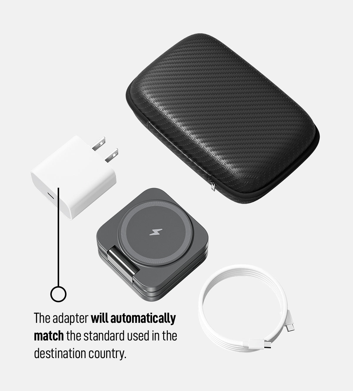 X55 3-in-1 MagSafe Foldable Charging Stand · Gray
