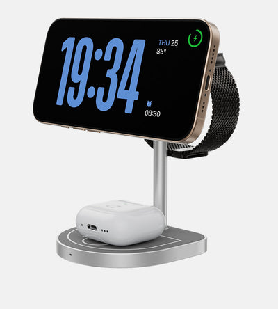 3-Point Power Creative 3-in-1 MagSafe Charging Stand · Gray