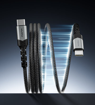 KUXIU 240W Magnetic Auto-Coiling Cable (USB-C to USB-C)