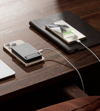 KUXIU K1 15W Fast Charging 3-in-1 MagSafe Power Bank - Black