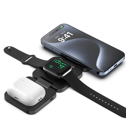 X55 3-in-1 MagSafe Foldable Charging Stand · Black