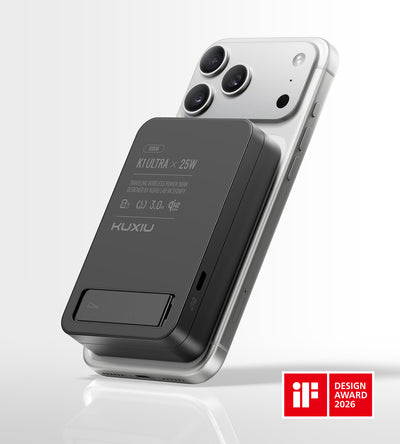 K1 Ultra Qi2.2 25W 3-in-1 MagSafe Wireless Power Bank · Black