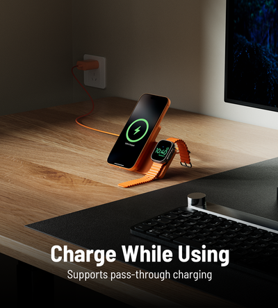 K1 Ultra Qi2.2 25W 3-in-1 MagSafe Wireless Power Bank · Cosmic Orange