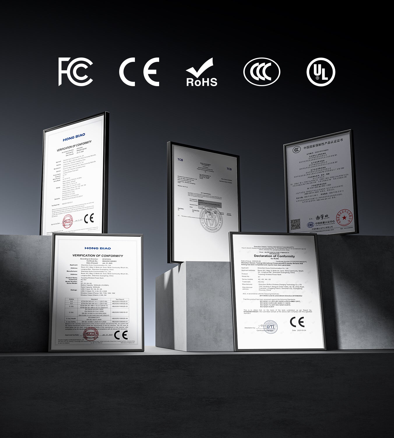 KUXIU K1 15W Fast Charging 3-in-1 MagSafe Power Bank - Gray