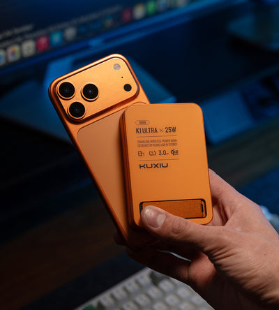 K1 Ultra Qi2.2 25W 3-in-1 MagSafe Wireless Power Bank · Cosmic Orange