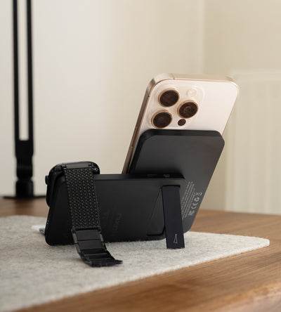 K2 Qi2-Certified 15W Fast Charging 3-in-1 MagSafe Power Bank · Black