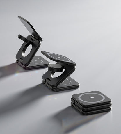 X40 3-in-1 MagSafe Foldable Charging Stand · Black