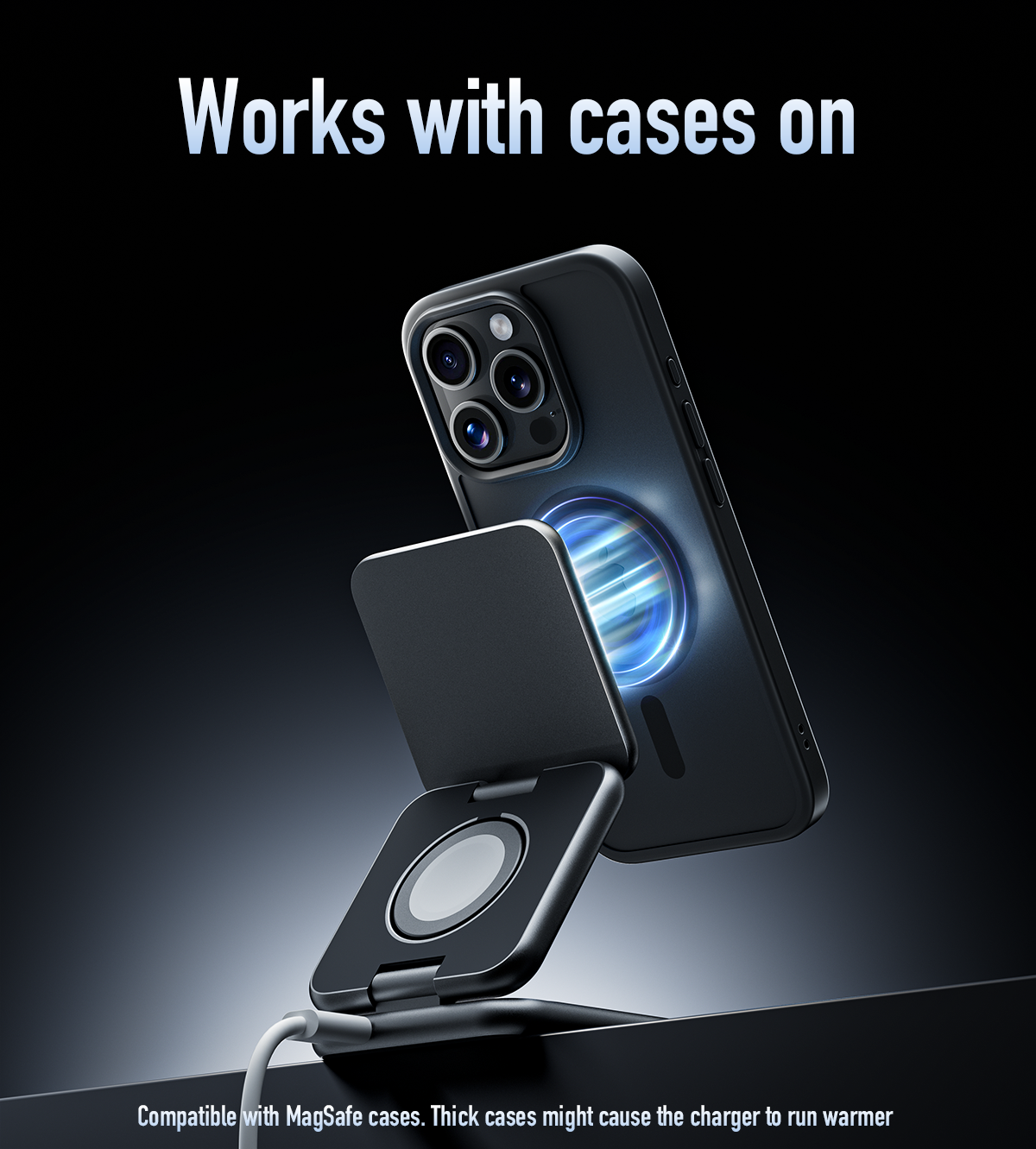 X40 3-in-1 MagSafe Foldable Charging Stand · Gray