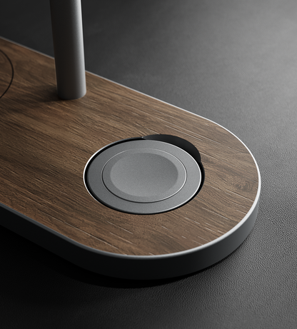 X23 Pro 4-in-1 MagSafe Dual-Core Fast Charging Stand · Wood Grain