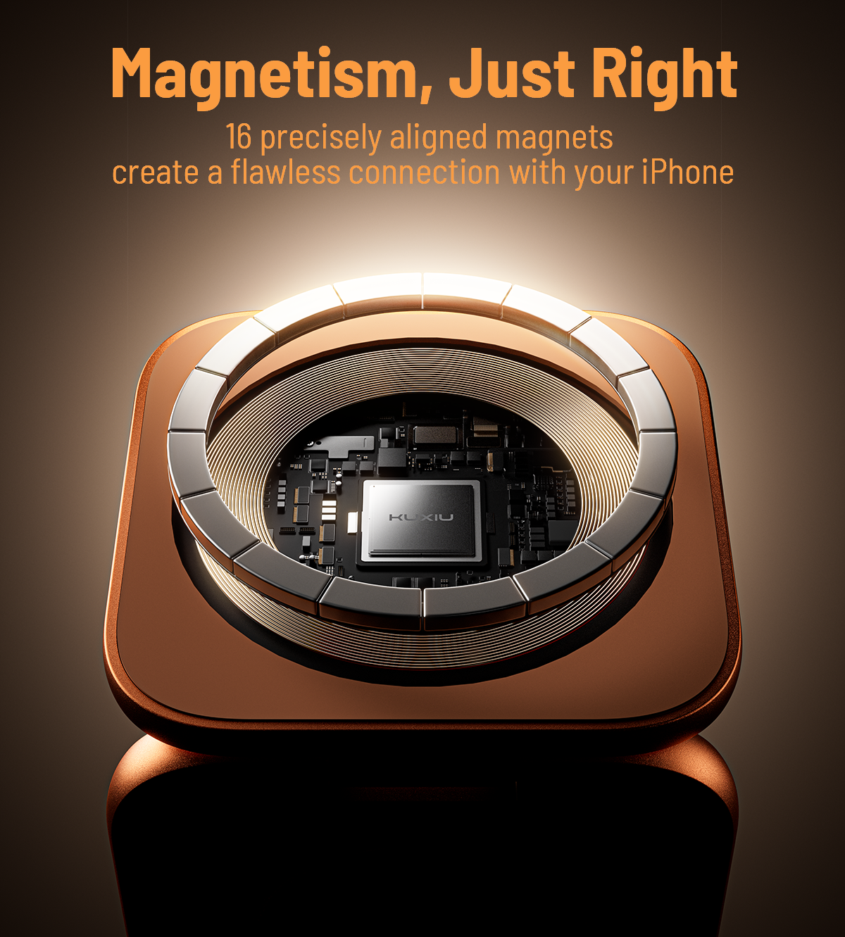 X40 Turbo Qi2.2 3-in-1 MagSafe Foldable Charging Stand · Cosmic Orange