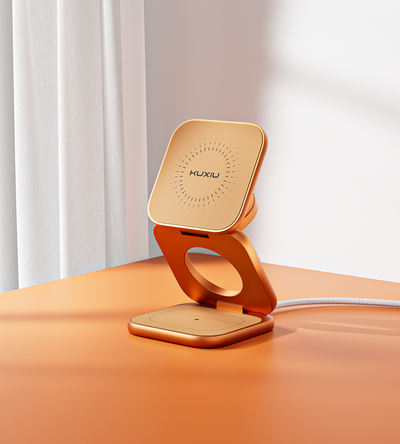 X40 Turbo Qi2.2 3-in-1 MagSafe Foldable Charging Stand · Cosmic Orange