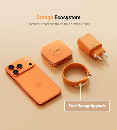 X40 Turbo Qi2.2 3-in-1 MagSafe Foldable Charging Stand · Cosmic Orange