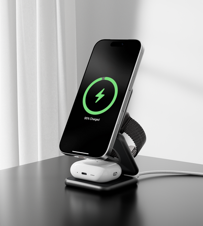 X40 3-in-1 MagSafe Foldable Charging Stand · Black
