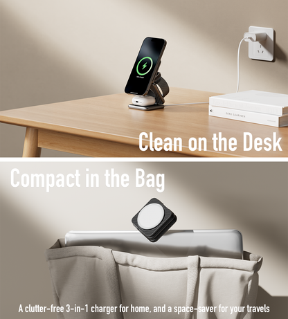 X40 3-in-1 MagSafe Foldable Charging Stand · Carbon Fiber