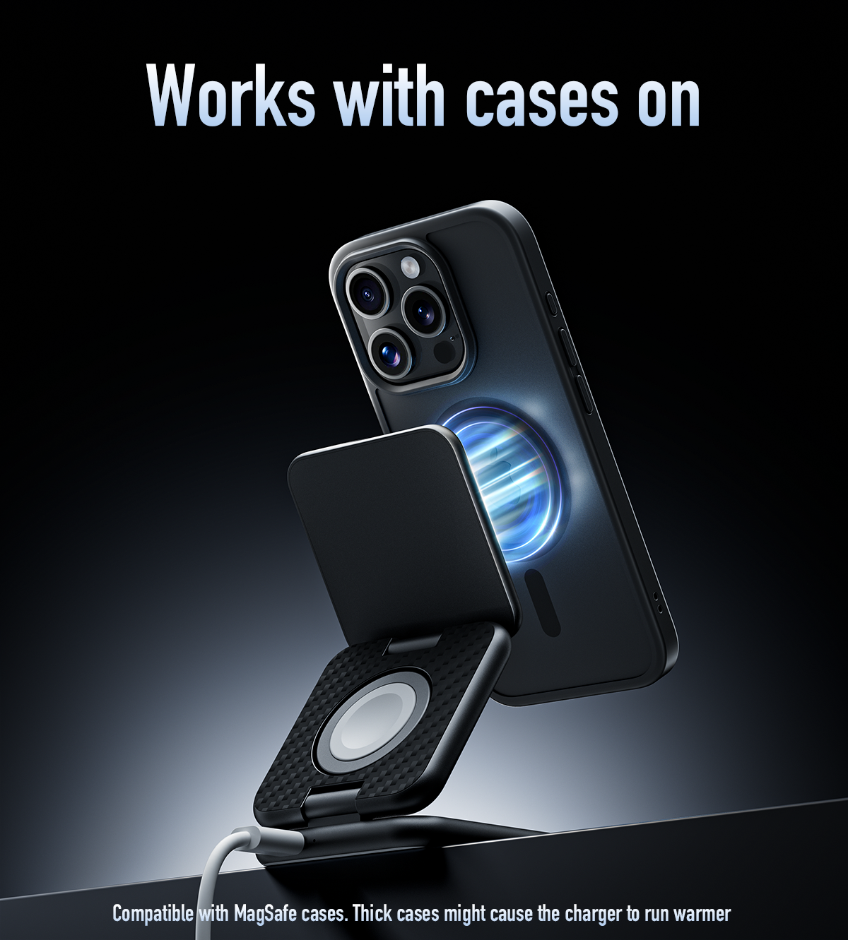 X40 3-in-1 MagSafe Foldable Charging Stand · Carbon Fiber