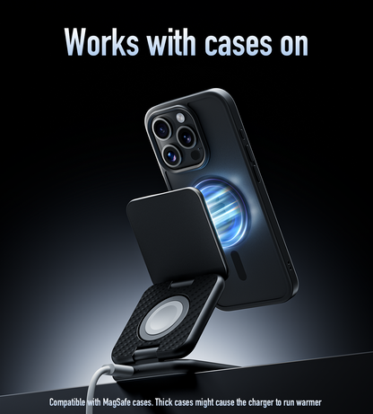 X40 3-in-1 MagSafe Foldable Charging Stand · Carbon Fiber