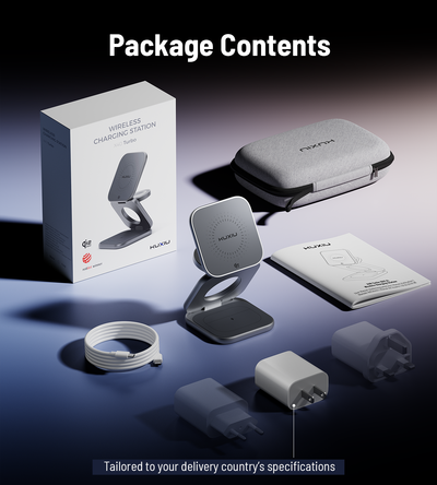 X40 Turbo Qi2.2 3-in-1 MagSafe Foldable Charging Stand · Gray