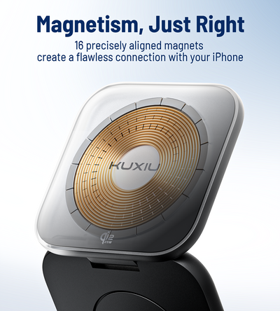 X40 Turbo Qi2.2 3-in-1 MagSafe Foldable Charging Stand · Black