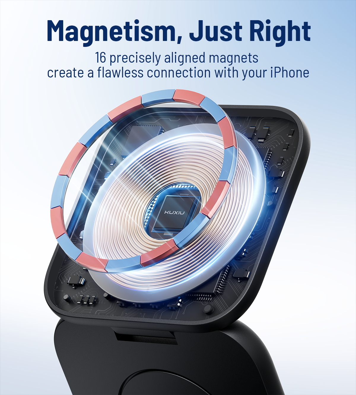 X40 Turbo Qi2.2 3-in-1 MagSafe Foldable Charging Stand · Black