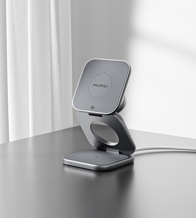 X40 Turbo Qi2.2 3-in-1 MagSafe Foldable Charging Stand · Gray
