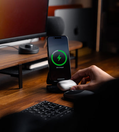 X55 3-in-1 MagSafe Foldable Charging Stand · Black