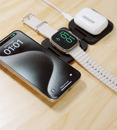 X55 3-in-1 MagSafe Foldable Charging Stand · Gray