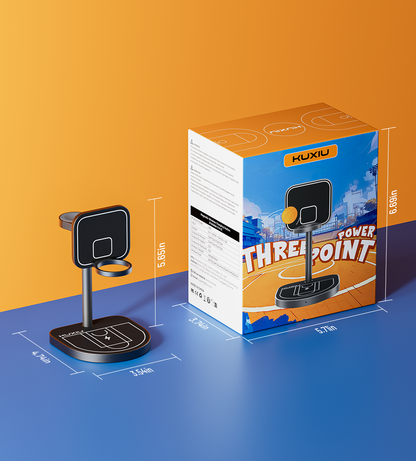 3-Point Power Creative 3-in-1 MagSafe Charging Stand · Black