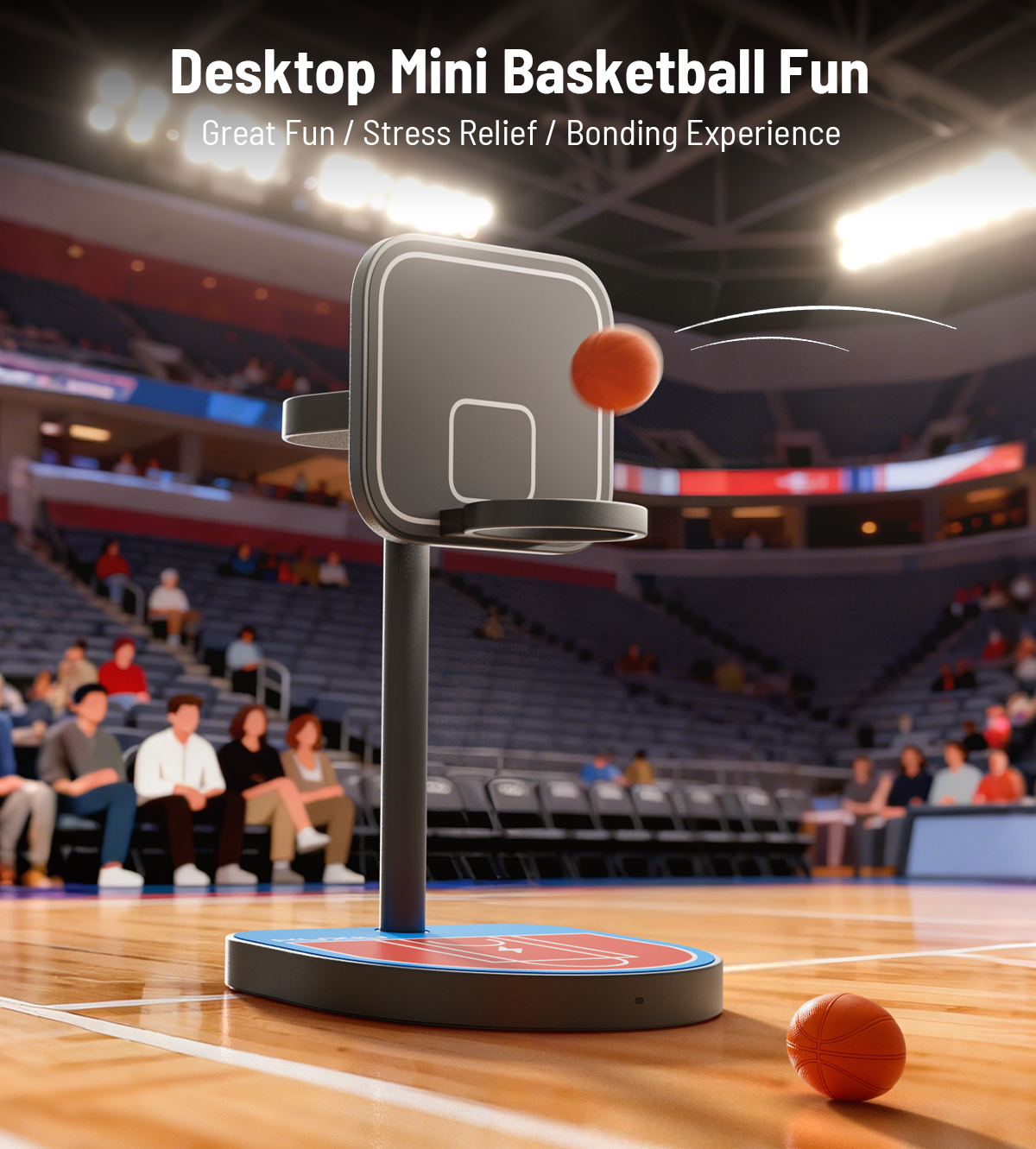 3-Point Power Creative 3-in-1 MagSafe Charging Stand · Red&Blue