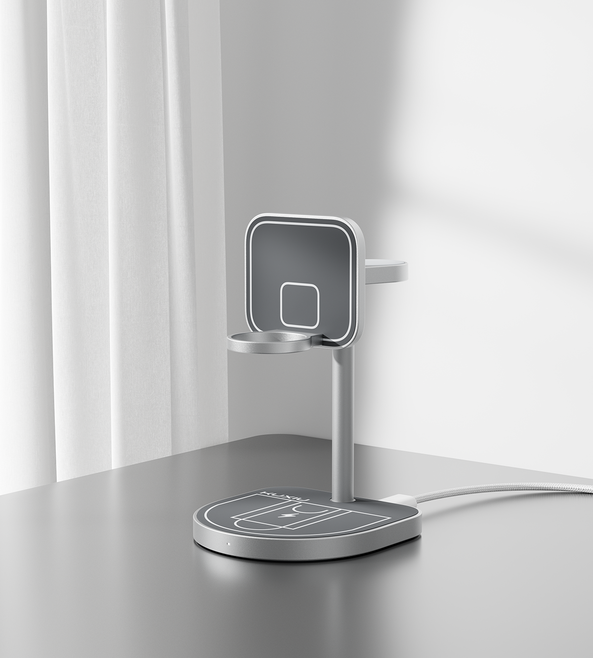3-Point Power Creative 3-in-1 MagSafe Charging Stand · Gray