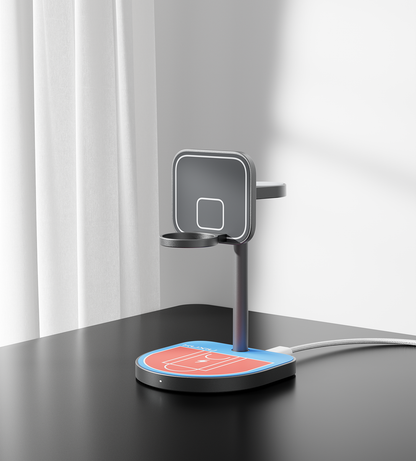 3-Point Power Creative 3-in-1 MagSafe Charging Stand · Red&Blue