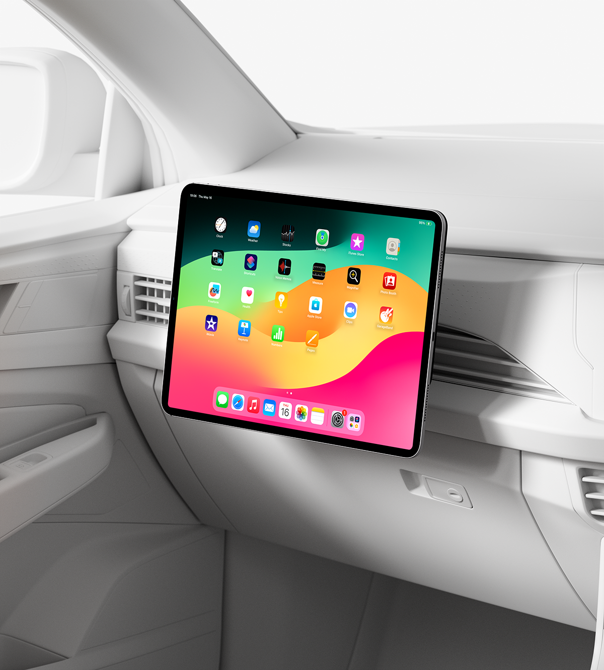 X97 Pro MAX Magnetic iPad Mount with Charging for Car Headrest and Air Vent