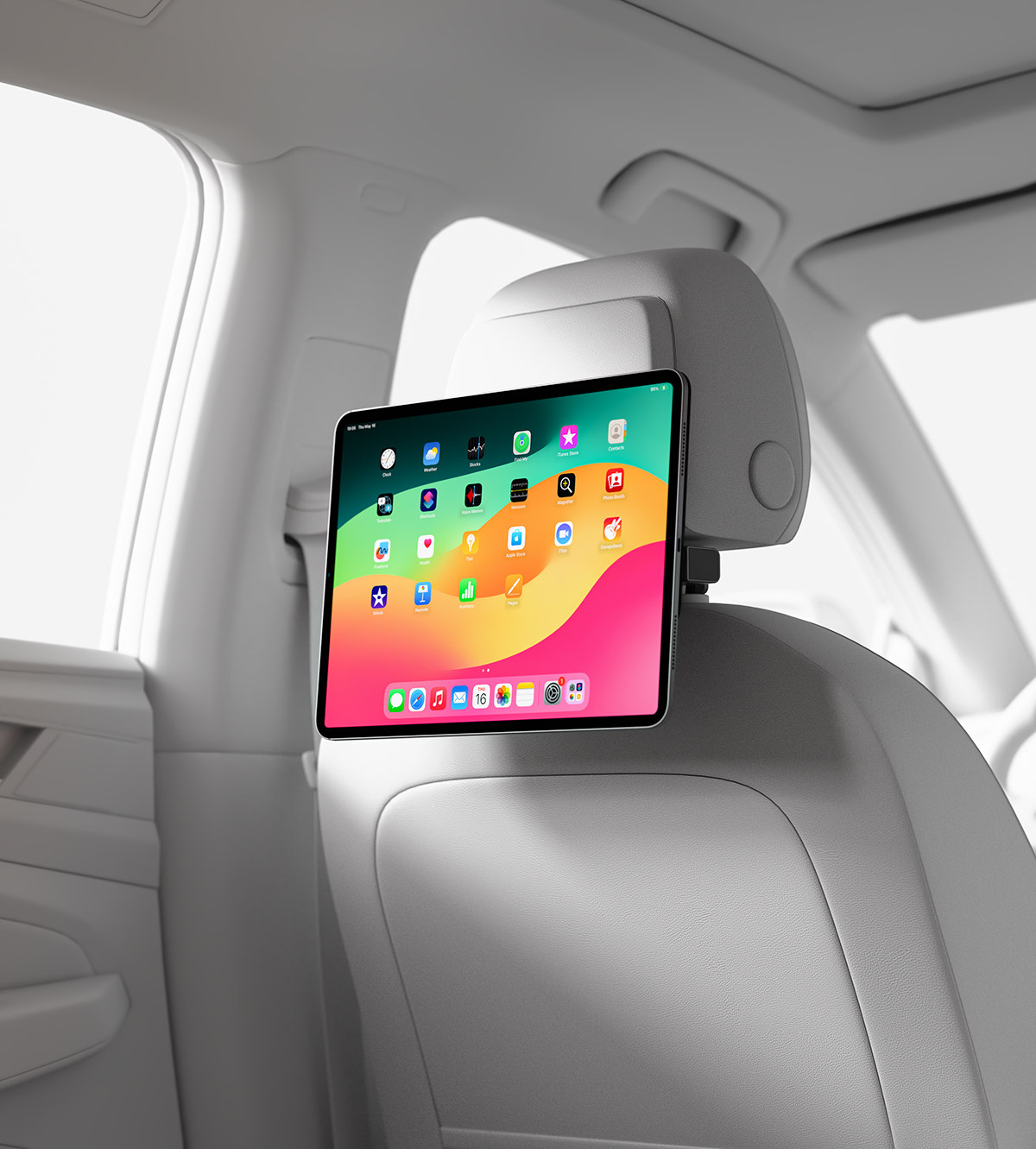 X97 Pro MAX Magnetic iPad Mount with Charging for Car Headrest and Air Vent